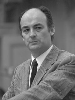 Willem Aantjes tijdens een debat