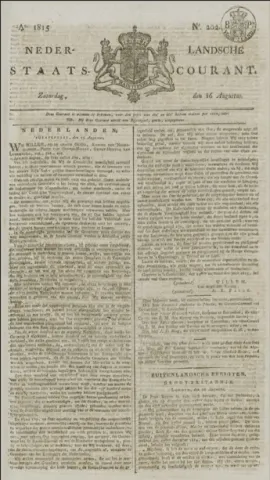 Staatscourant over de Grondwet 1815